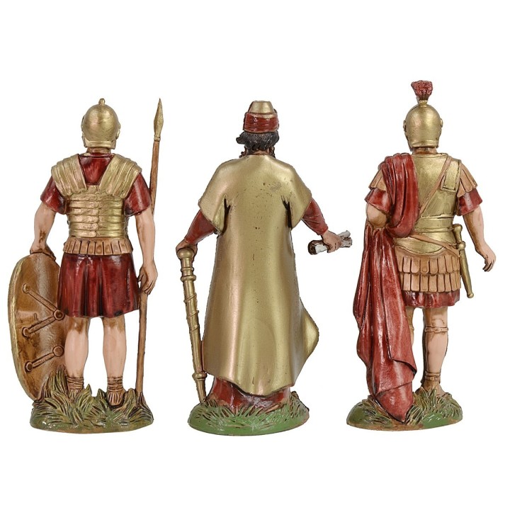 Set of 2 soldiers and King Herod 12 cm Landi Moranduzzo