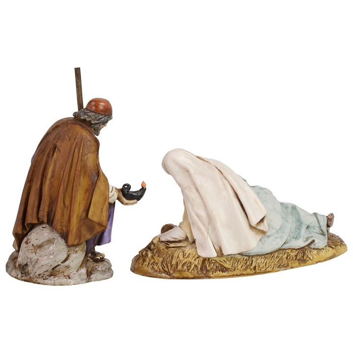Natività S. Giuseppe seduto e Maria sdraiata 13 cm Landi