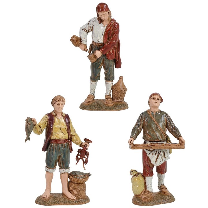 Conjunto de 3 estatuas Landi Moranduzzo de 12 cm