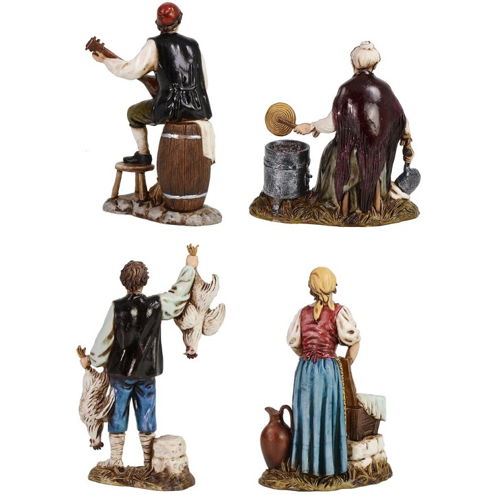 Set 4 mestieri 12 cm Landi Moranduzzo