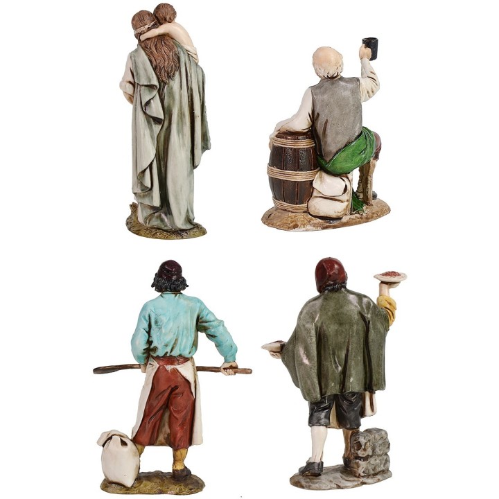 Set of 4 statues 12 cm Landi Moranduzzo