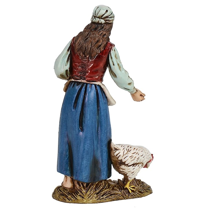 Campesina con gallina 12 cm Landi Moranduzzo