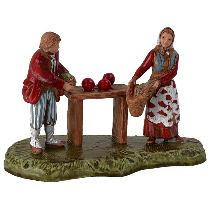 Fruttivendolo con donna serie 6 cm Landi Moranduzzo