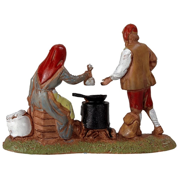 Escena vendedora de castañas 6 cm Landi Moranduzzo