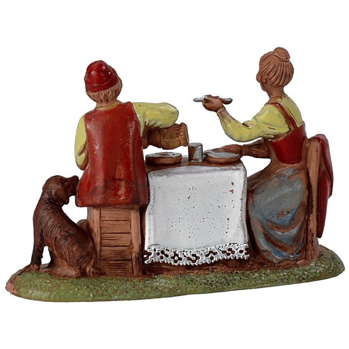 Family scene at the table 6 cm series Landi Moranduzzo