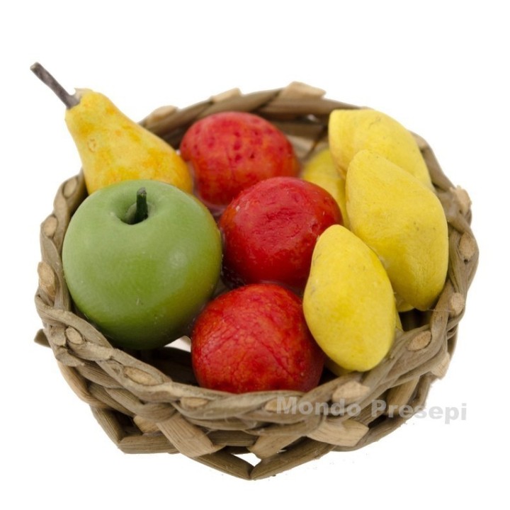 Cesto in vimini ø 3 cm con frutta