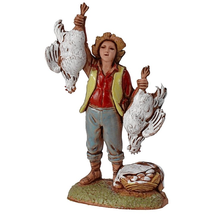 Vendedor de pollos y huevos serie 6 cm Landi Moranduzzo