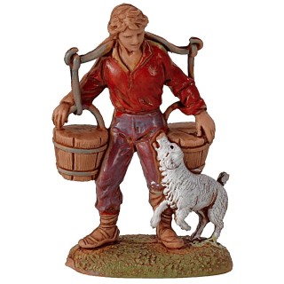 Joven aguador con perro serie 6 cm Landi Moranduzzo