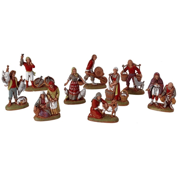 Set 9 estatuas Napolitanas serie 6 cm Landi Moranduzzo