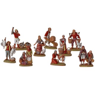Set 9 estatuas Napolitanas serie 6 cm Landi Moranduzzo