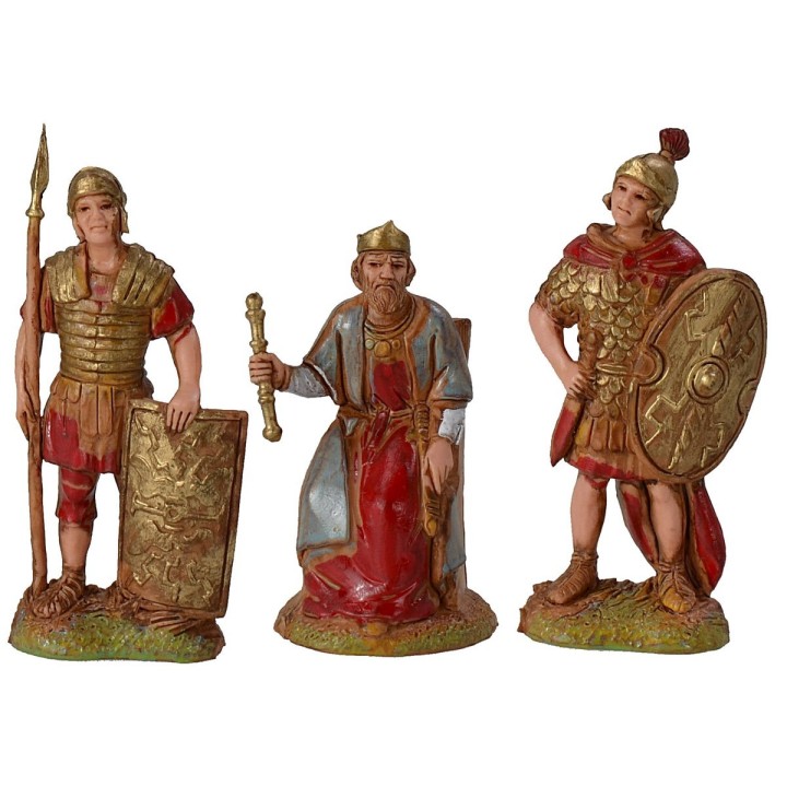 Re erode con 2 soldati romani serie 6 cm Landi Moranduzzo
