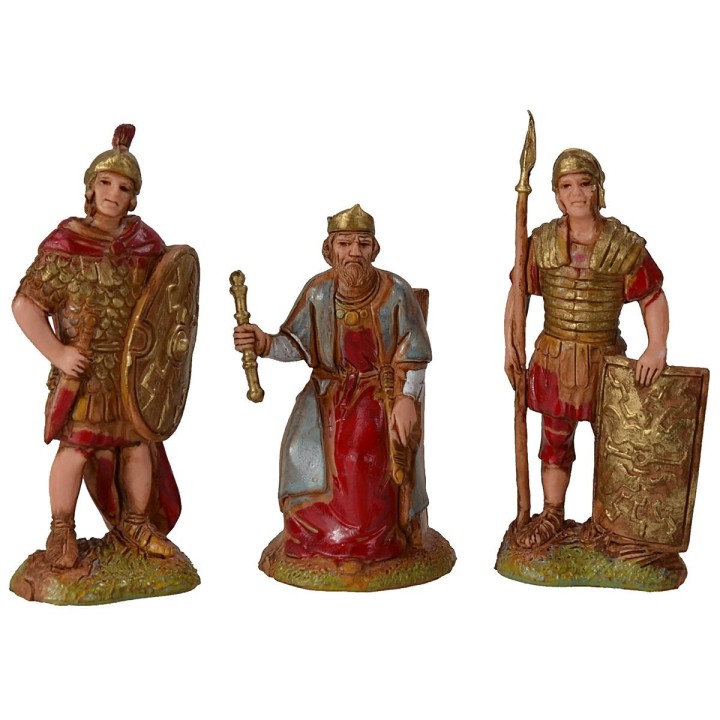 Re erode con 2 soldati romani serie 6 cm Landi Moranduzzo