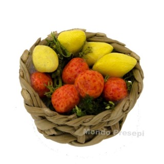 Cesta de mimbre ø 2,5 cm limones y naranjas