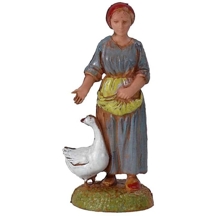 Mujer con ganso serie 6 cm Landi Moranduzzo