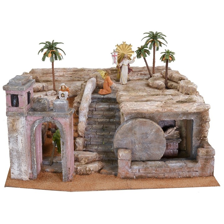 Easter nativity scene cm 50x49x25 h complete with statues 9 cm