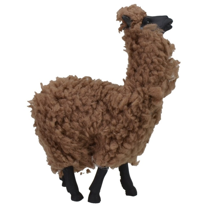Pair of alpacas with wool for statues cm 10-12 h