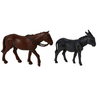 Landi Moranduzzo 6 cm series horse and donkey set