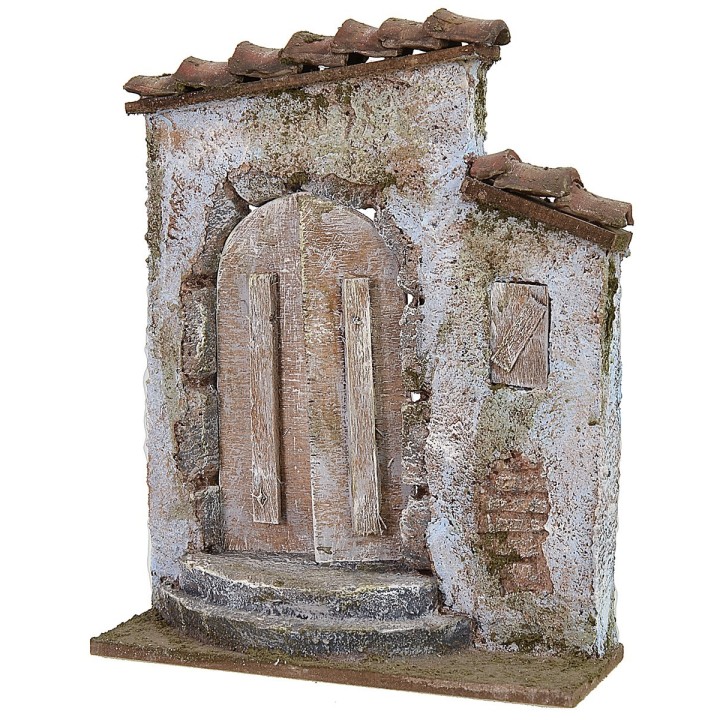 Fachada con puerta de 14,5x5,5x19 cm de altura para estatuas de