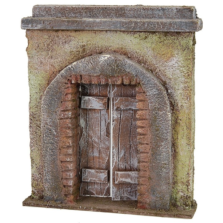Facciata con arco e porta cm 14,5x3,5x17,5 h per statue 8-10 cm