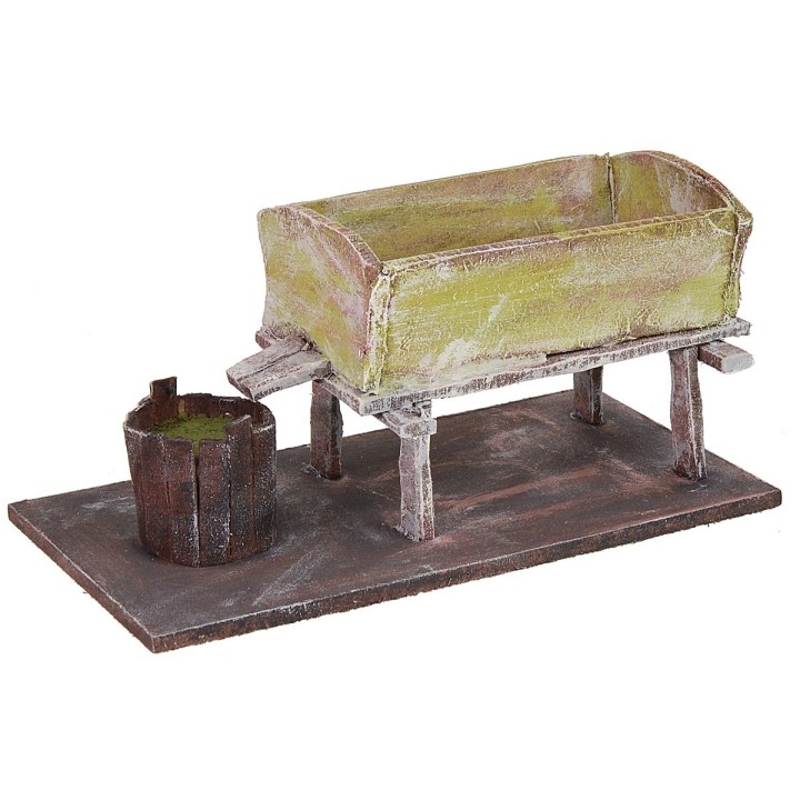 Grape pressing tub cm 18x9x8,5 h for 12 cm statues