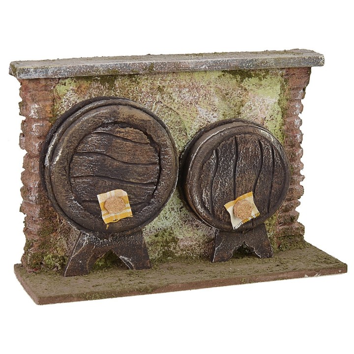 Wall with barrels cm 18x6,5x12,5 h