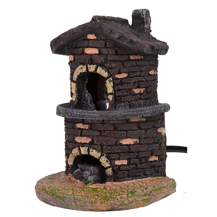 Forno semicircolare con fuoco funzionante cm 8,5x7x12,5 h