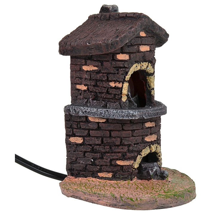 Forno semicircolare con fuoco funzionante cm 8,5x7x12,5 h