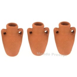 Set of 3 amphorae 2.5 cm h.