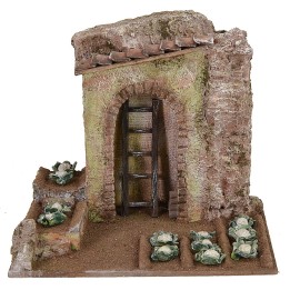 Campo con cavolfiori cm 24x17,5x21 h