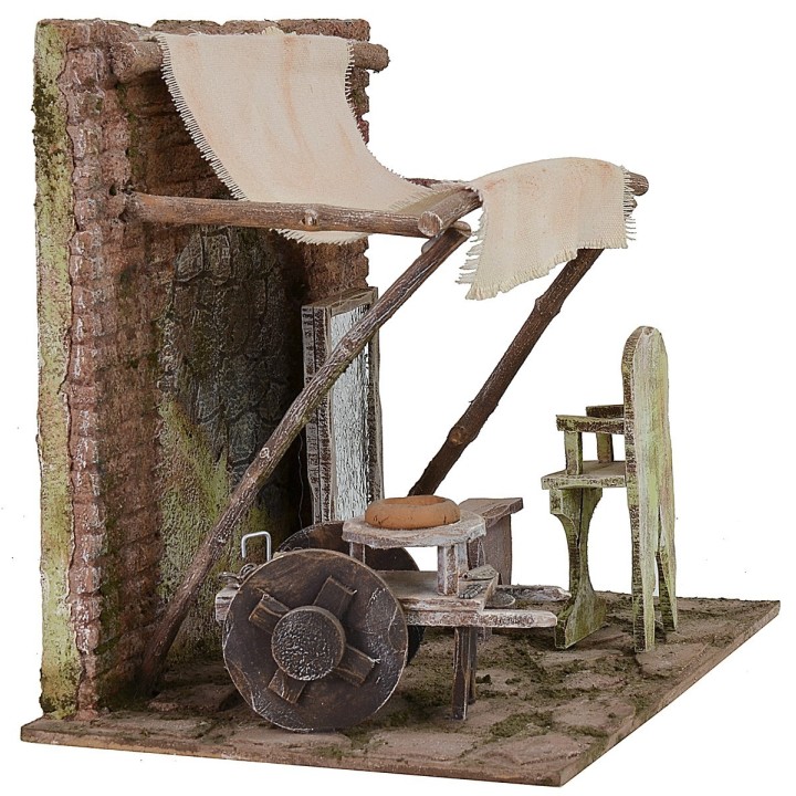 Ambientazione per barbiere cm 24x17,5x22 h
