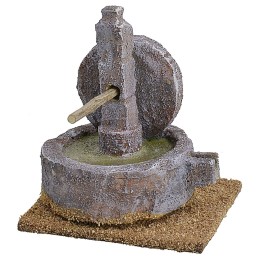 Molino de piedra para belén de 8x6x8 cm h