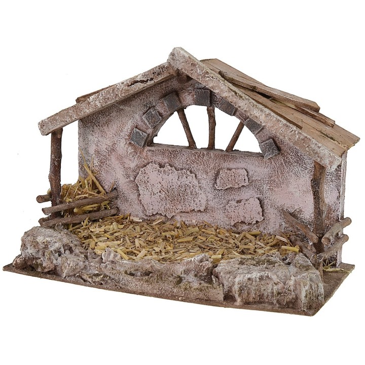 Hut with manger cm 29x15x22 h