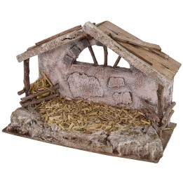 Cabaña con pesebre de 29x15x22 cm h