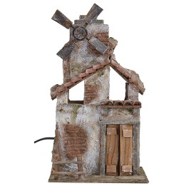 Molino de viento en funcionamiento de 19,5x14,5x36,5 cm h