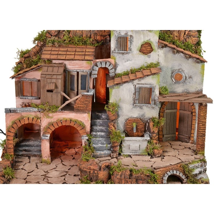 Illuminated crib with functioning fountain cm 61,5x41x52,5 h