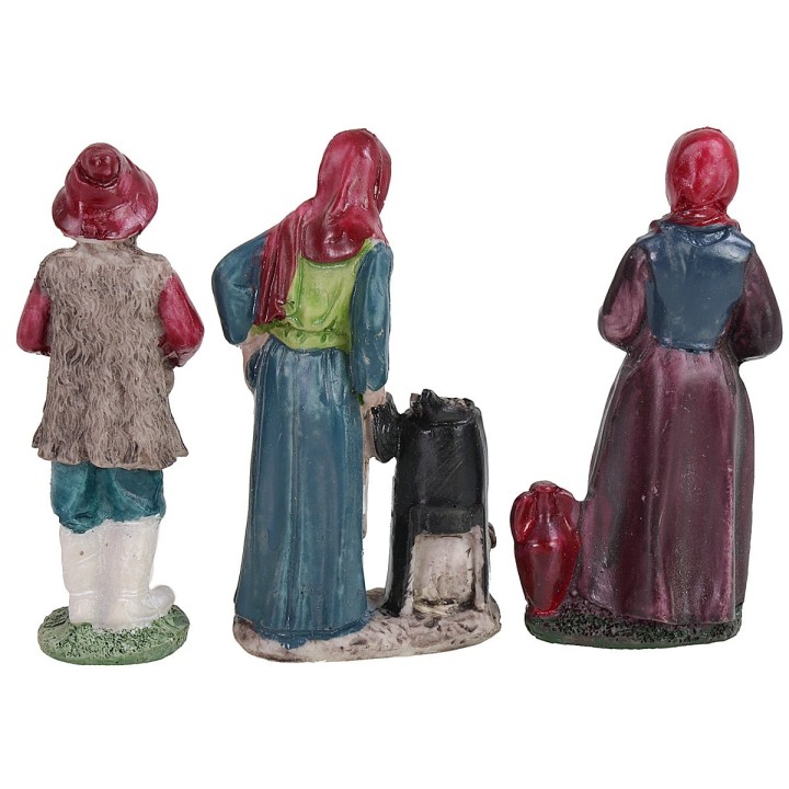Set 3 soggetti 9 cm in resina