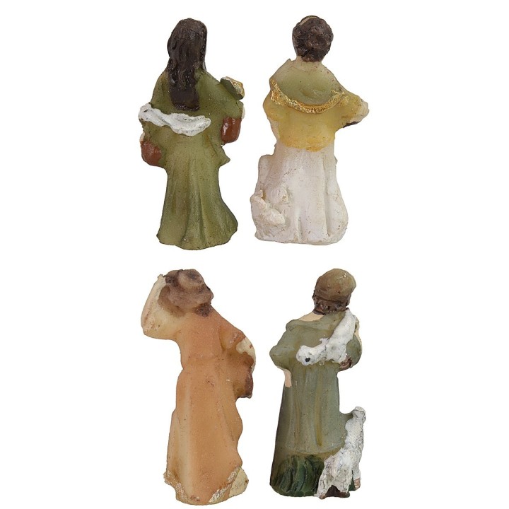 Set 4 personaggi 3,5 cm in resina