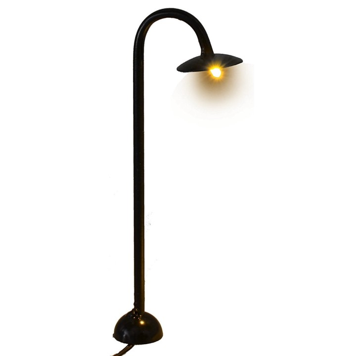 Street lamp with 3V warm light led h.13,5 cm