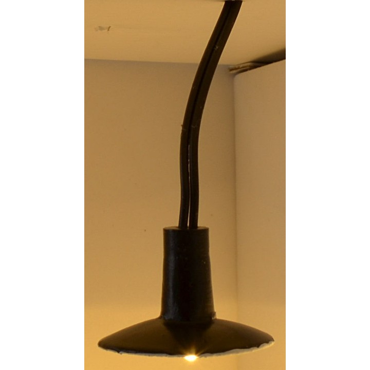 Lampione pensile a piatto tondo Ø 2,5 cm con led luce calda 3V