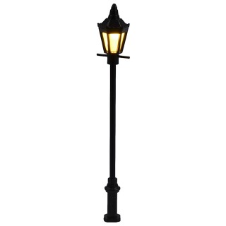 Lampione da strada 8 cm con lanterna e luce calda a led 3V