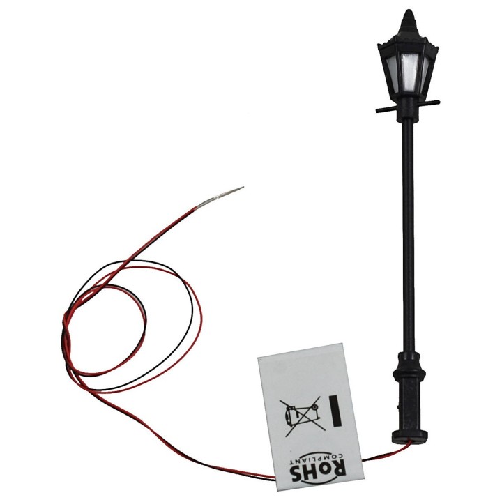 8 cm street lamp with lantern and 3V led warm light