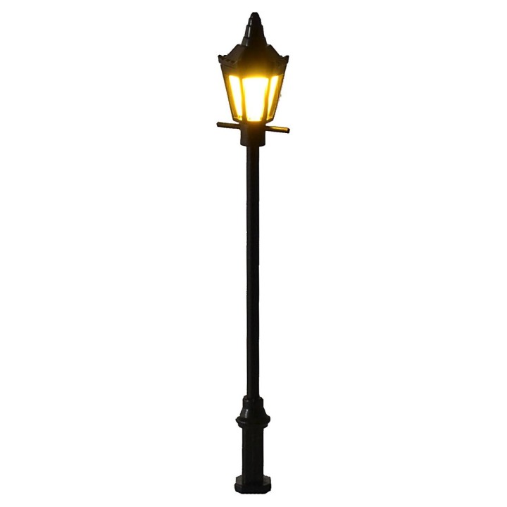 Farola de calle de 8 cm con linterna y luz cálida de led 3V