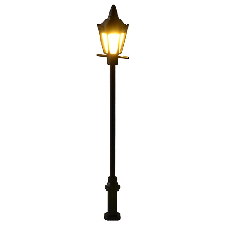 Farola de calle de 8 cm con linterna y luz cálida de led 3V