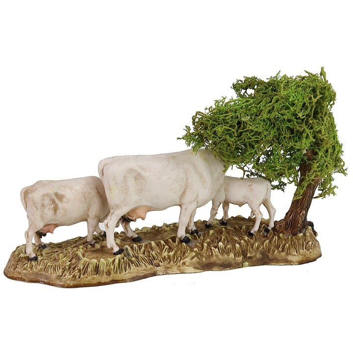 Gruppo mucche con vitello serie 8 cm Landi Moranduzzo