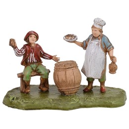 Hombre y posadero serie 6 cm Landi Moranduzzo