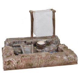 Ambientazione di un lavatoio per presepe cm 19,5x14,5x12,5 h