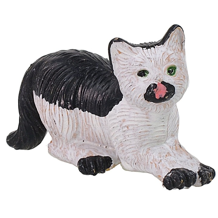 Gatto bianco e nero in pvc