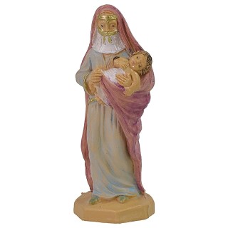 Mujer oriental con niño 10 cm lux en pvc