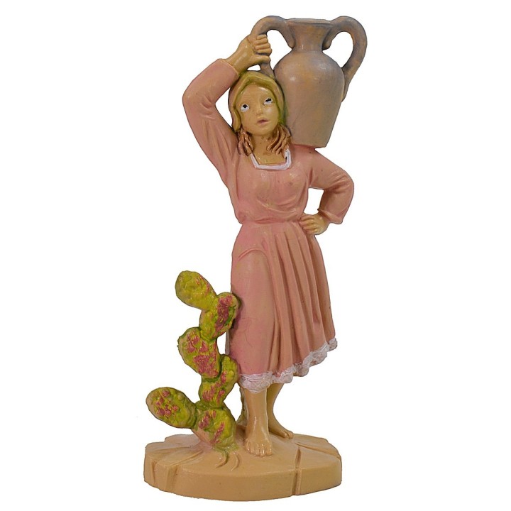 Mujer con ánfora 10 cm lux en pvc