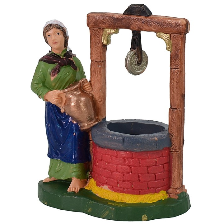 Donna al pozzo con anfora 10 cm color in pvc